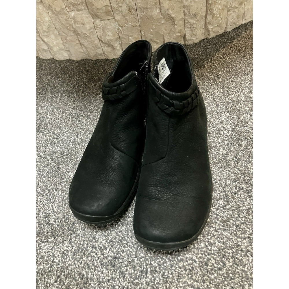 Merrell Grandeur Size 8 Black Leather Comfort Air Cushion Shoe Boots Women's